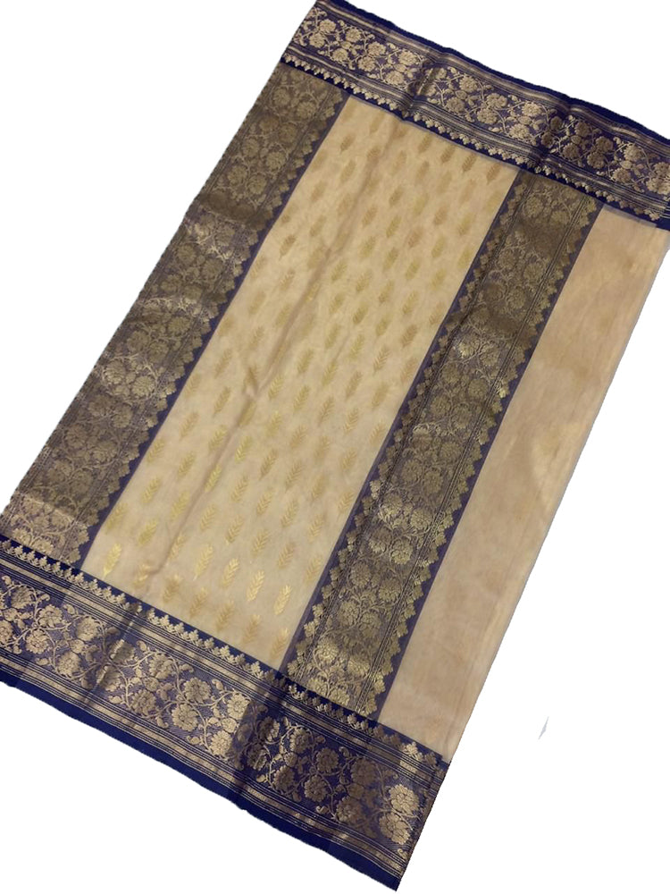 Pastel Handloom Chanderi Pure Tissue Silk Saree - Luxurion World