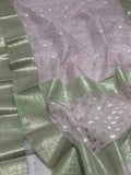 Purple Chanderi Handloom Pure Katan Silk Saree - Luxurion World