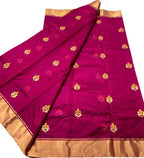 Pink Chanderi Handloom Pure Silk Saree - Luxurion World