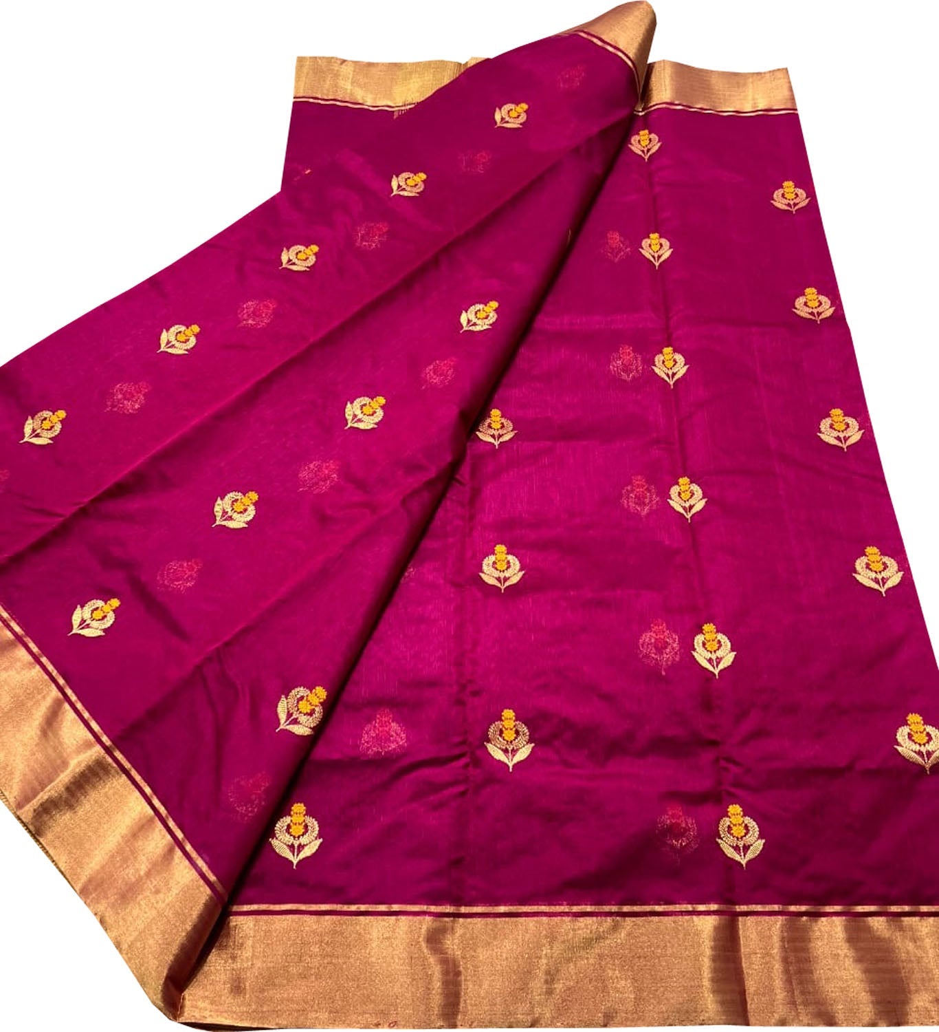 Pink Chanderi Handloom Pure Silk Saree - Luxurion World