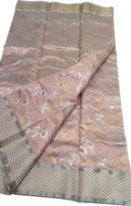 Pink Chanderi Handloom Pure Silk Saree - Luxurion World