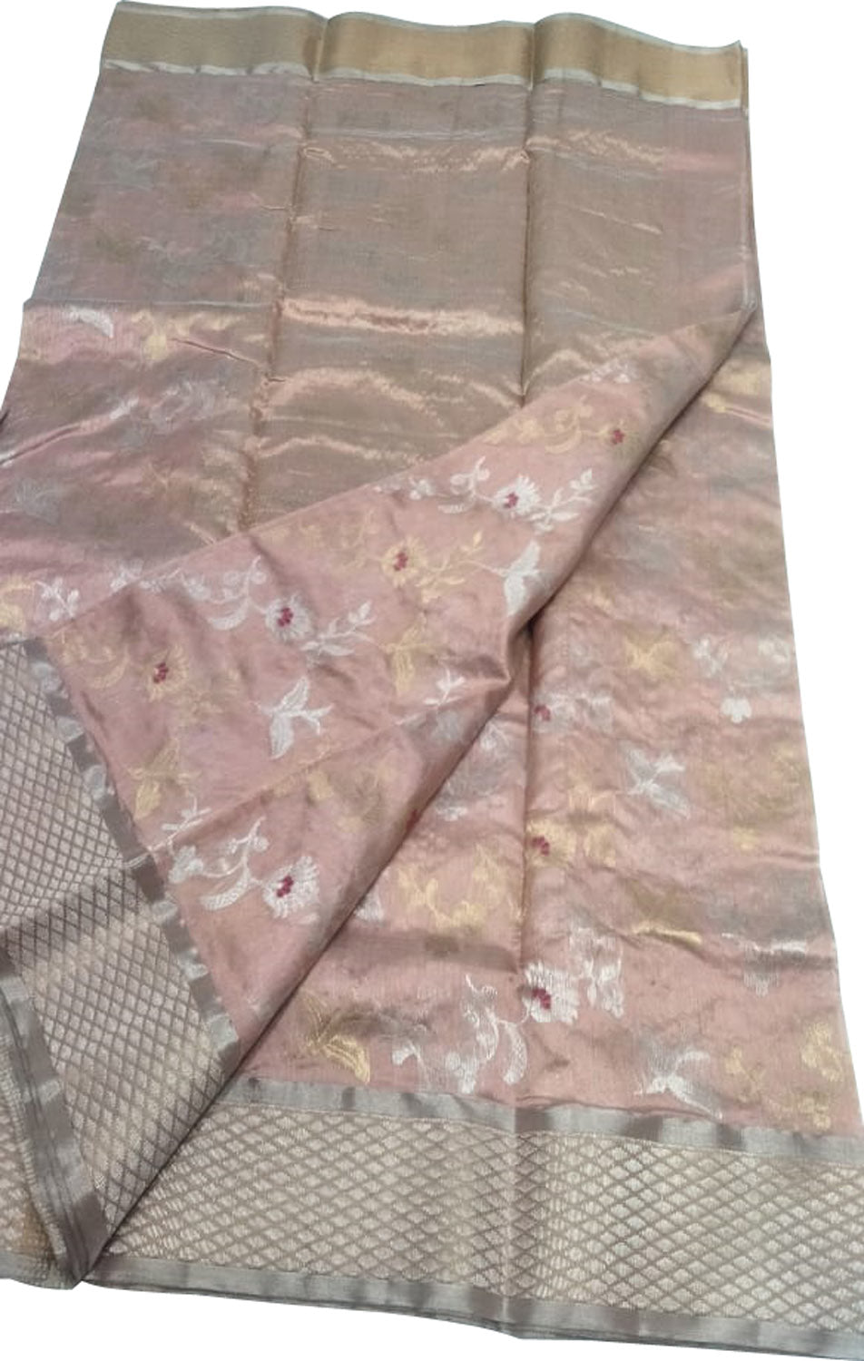 Pink Chanderi Handloom Pure Silk Saree - Luxurion World