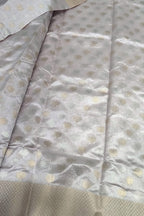 Light Pink Chanderi Handloom Pure Silk Saree - Luxurion World
