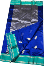 Blue Chanderi Handloom Pure Silk Saree - Luxurion World