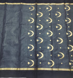 Grey Chanderi Handloom Pure Silk Saree - Luxurion World