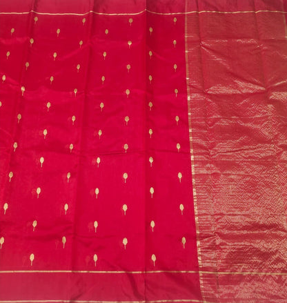 Pink Chanderi Handloom Pure Silk Saree