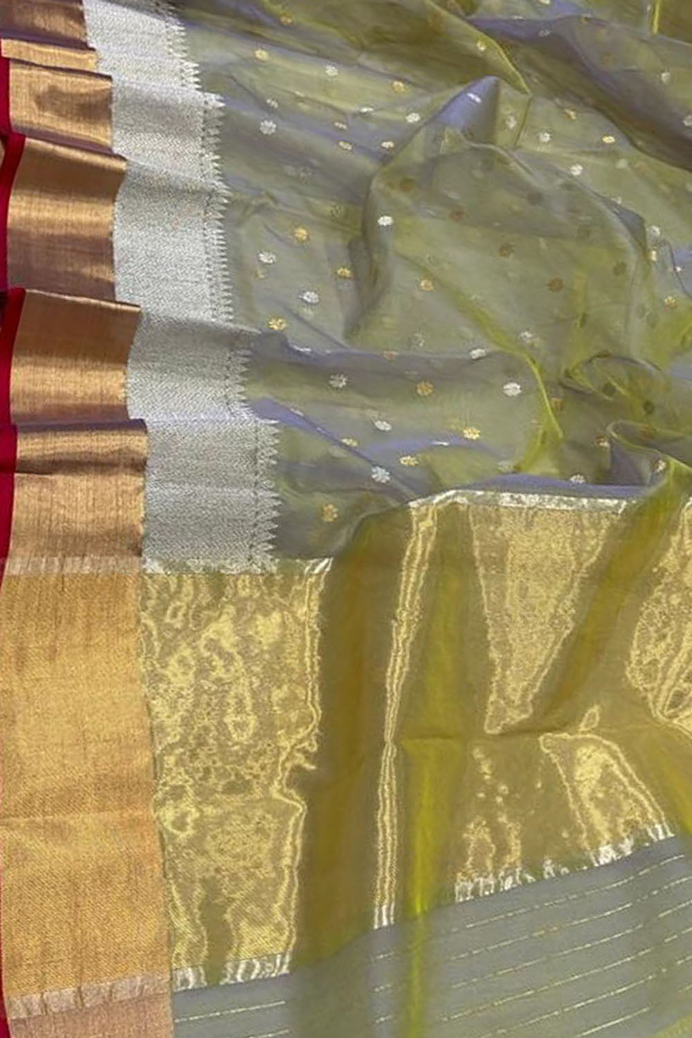 Pastel Chanderi Handloom Pure Katan Silk Saree - Luxurion World