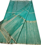 Elegant Blue Chanderi Handloom Pure Katan Silk Saree - Luxurion World