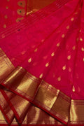 Elegant Pink Chanderi Handloom Pure Katan Silk Saree - Luxurion World