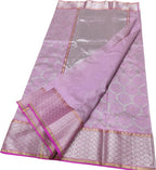 Elegant Pink Chanderi Handloom Pure Silk Saree: A Timeless Classic - Luxurion World
