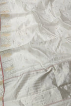 Elegant Off White Chanderi Handloom Silk Saree - Luxurion World