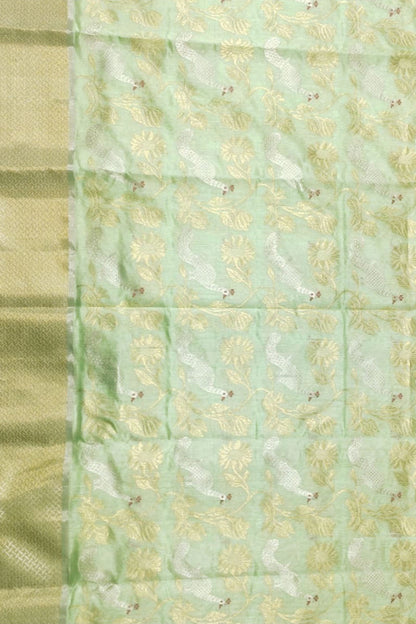 Exquisite Green Chanderi Handloom Pure Silk Saree: A Timeless Elegance - Luxurion World