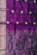 Elegant Purple Chanderi Handloom Silk Saree: A Timeless Classic - Luxurion World