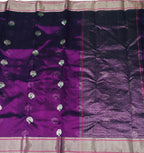 Elegant Purple Chanderi Handloom Silk Saree: A Timeless Classic - Luxurion World