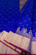 Elegant Blue Chanderi Handloom Silk Saree: A Timeless Classic - Luxurion World
