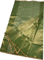Elegant Green Chanderi Handloom Pure Tissue Saree - Luxurion World