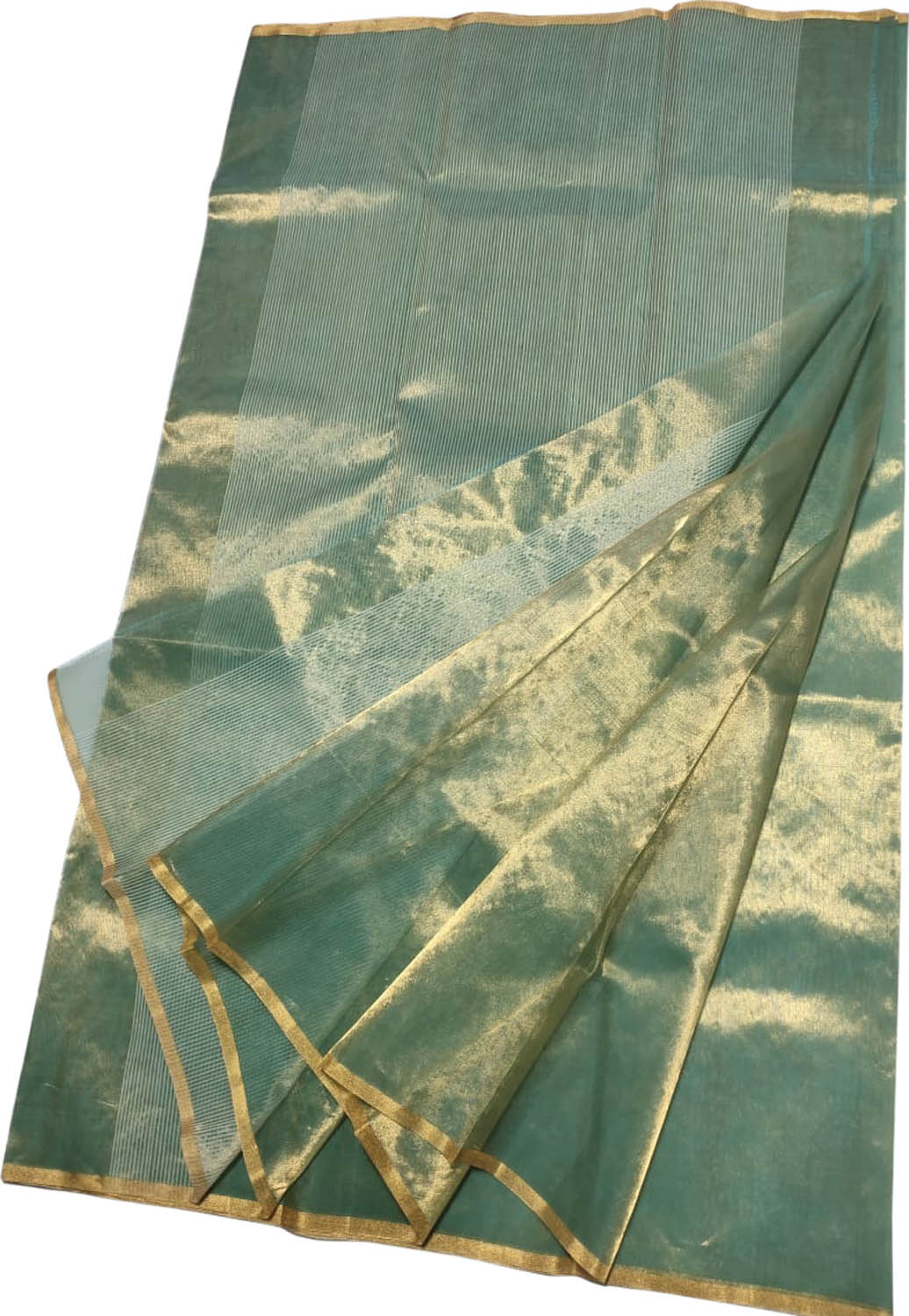 Exquisite Green Chanderi Handloom Pure Tissue Saree: A Timeless Elegance - Luxurion World