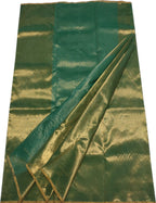 Exquisite Green Chanderi Handloom Pure Tissue Saree: Timeless Elegance - Luxurion World