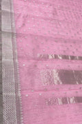 Elegant Pink Chanderi Handloom Katan Silk Saree - Luxurion World