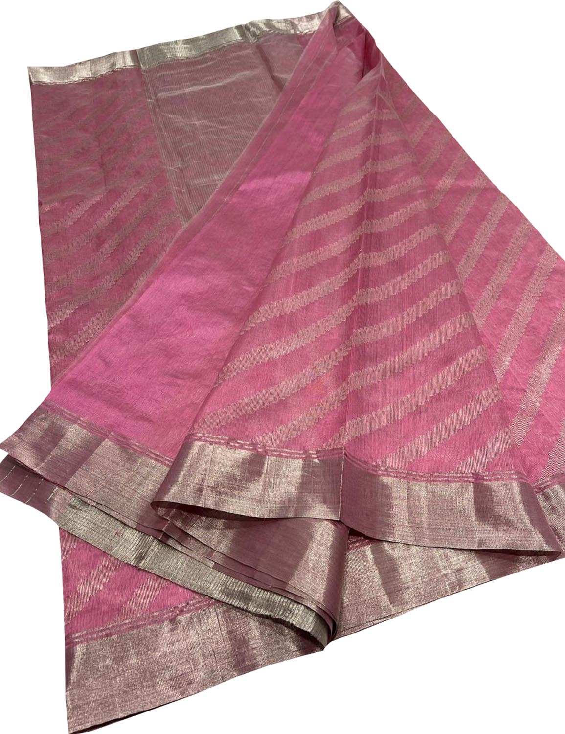 Exquisite Pink Chanderi Handloom Pure Silk Saree: A Timeless Elegance - Luxurion World