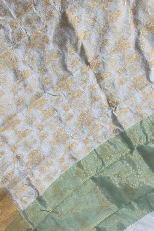 Pastel Chanderi Handloom Pure Silk Saree - Luxurion World