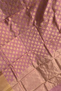 Pink Chanderi Handloom Pure Silk Saree - Luxurion World