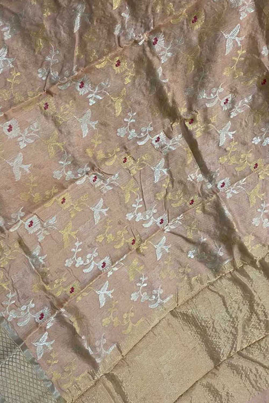 Pastel Chanderi Handloom Pure Silk Saree - Luxurion World