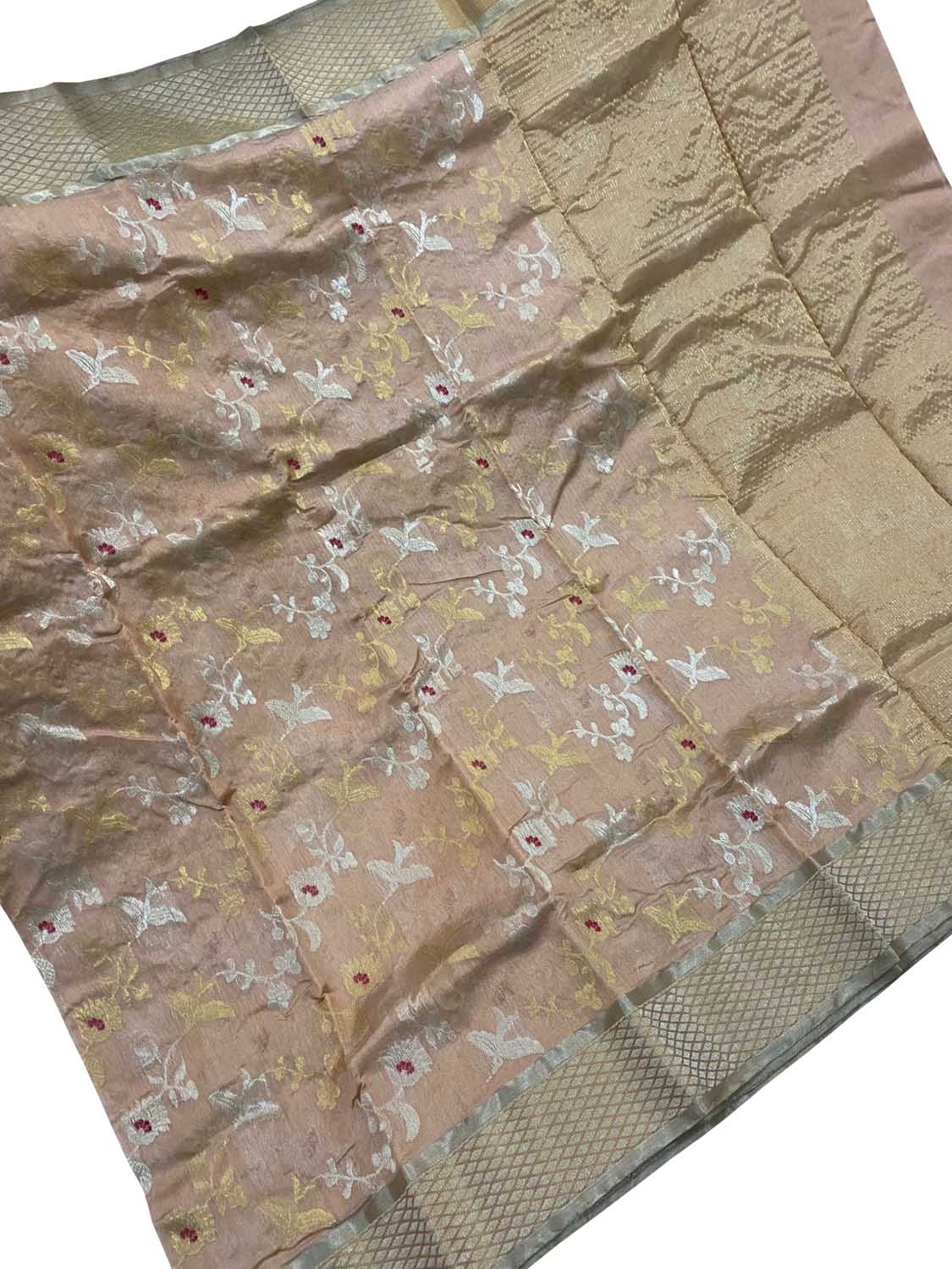 Pastel Chanderi Handloom Pure Silk Saree - Luxurion World