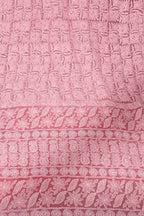 Get the Latest Pink Chikankari Georgette Saree with Hand Embroidery - Shop Now! - Luxurion World