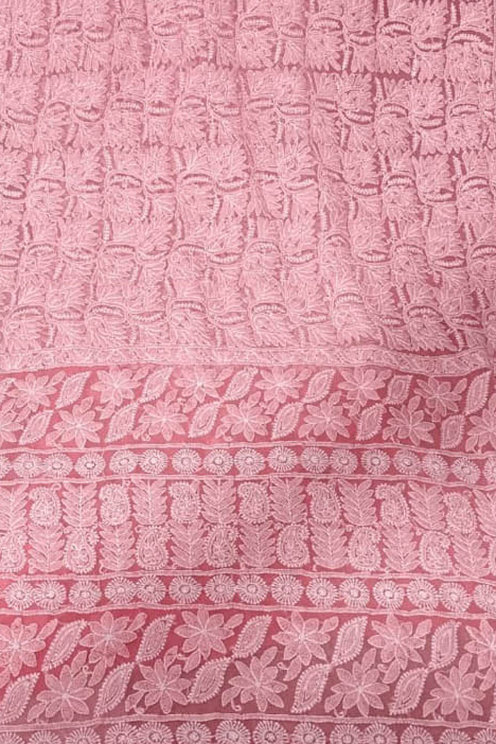 Get the Latest Pink Chikankari Georgette Saree with Hand Embroidery - Shop Now! - Luxurion World