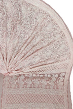 Pastel Hand Embroidered Chikankari Chiffon Georgette Saree - Luxurion World