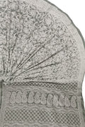 Grey Hand Embroidered Chikankari Chiffon Georgette Saree - Luxurion World