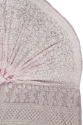 Pink Hand Embroidered Chikankari Chiffon Georgette Saree - Luxurion World