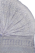 Purple Hand Embroidered Chikankari Chiffon Georgette Saree - Luxurion World