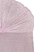 Pink Hand Embroidered Chikankari Chiffon Georgette Saree - Luxurion World