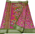 Pink Digital Printed Kota Zari Border Saree - Luxurion World