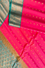 Pink Handloom Gadwal Pure Silk Saree - Luxurion World