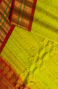 Green Handloom Gadwal Pure Silk Saree - Luxurion World