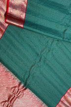 Green Handloom Gadwal Pure Silk Saree - Luxurion World
