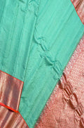 Blue Handloom Gadwal Pure Silk Saree - Luxurion World