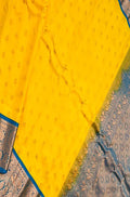 Yellow Handloom Gadwal Pure Silk Saree - Luxurion World