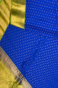 Blue Handloom Gadwal Pure Silk Saree - Luxurion World