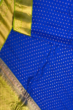 Blue Handloom Gadwal Pure Silk Saree - Luxurion World