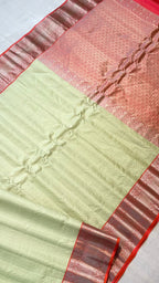Pastel Handloom Gadwal Pure Silk Saree - Luxurion World