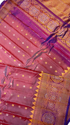 Pink Gadwal Handloom Pure Silk Saree: Exquisite Elegance for Every Occasion - Luxurion World