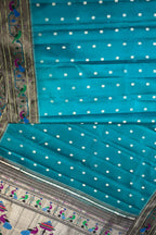Exquisite Blue Gadwal Handloom Pure Silk Saree - Luxurion World