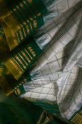 Elegant Grey Gadwal Pure Silk Saree - Luxurion World