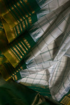Elegant Grey Gadwal Pure Silk Saree - Luxurion World