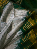 Elegant Grey Gadwal Pure Silk Saree - Luxurion World