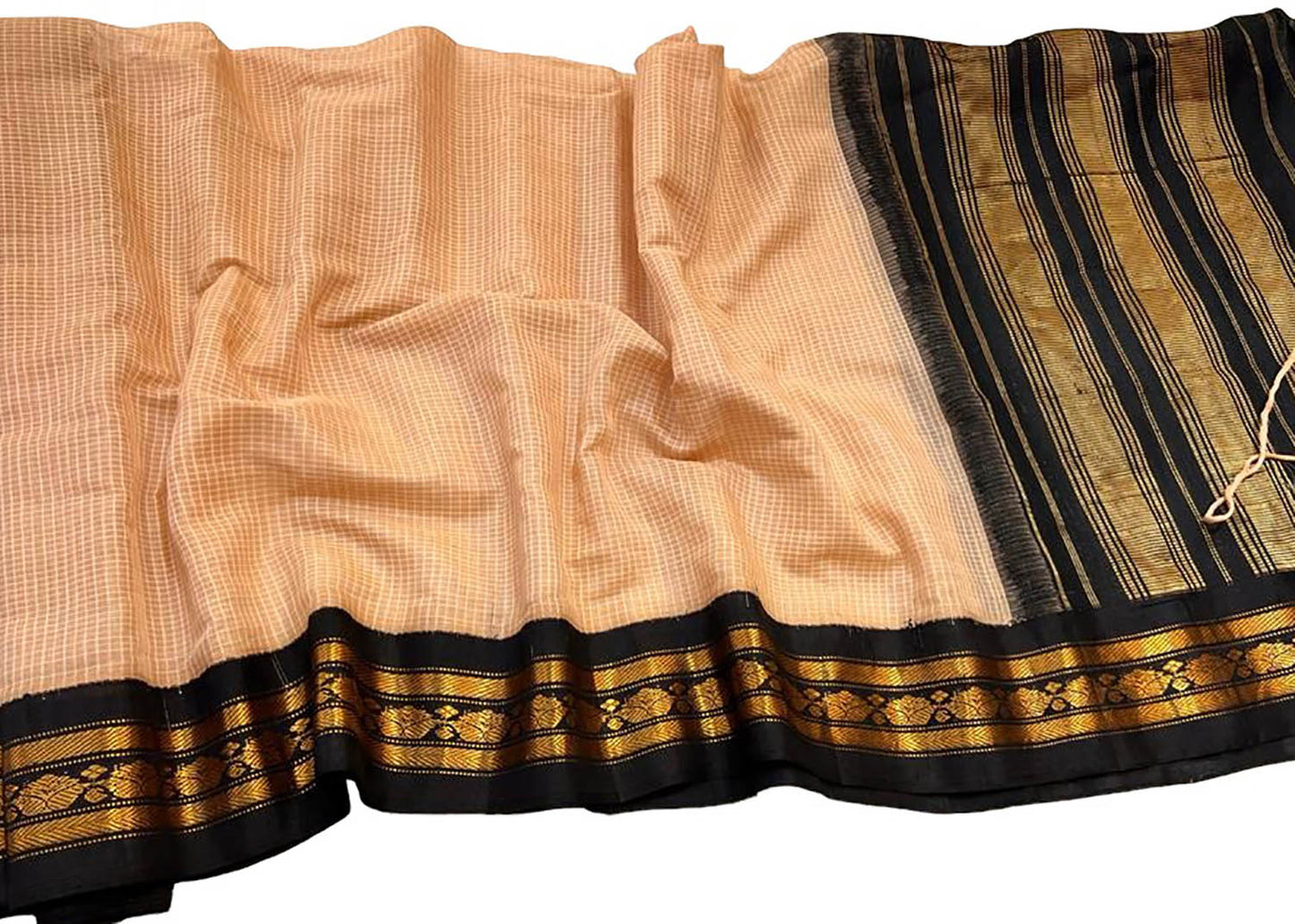 Pastel Gadwal Handloom Sico Saree ( Silk Cotton ) - Luxurion World